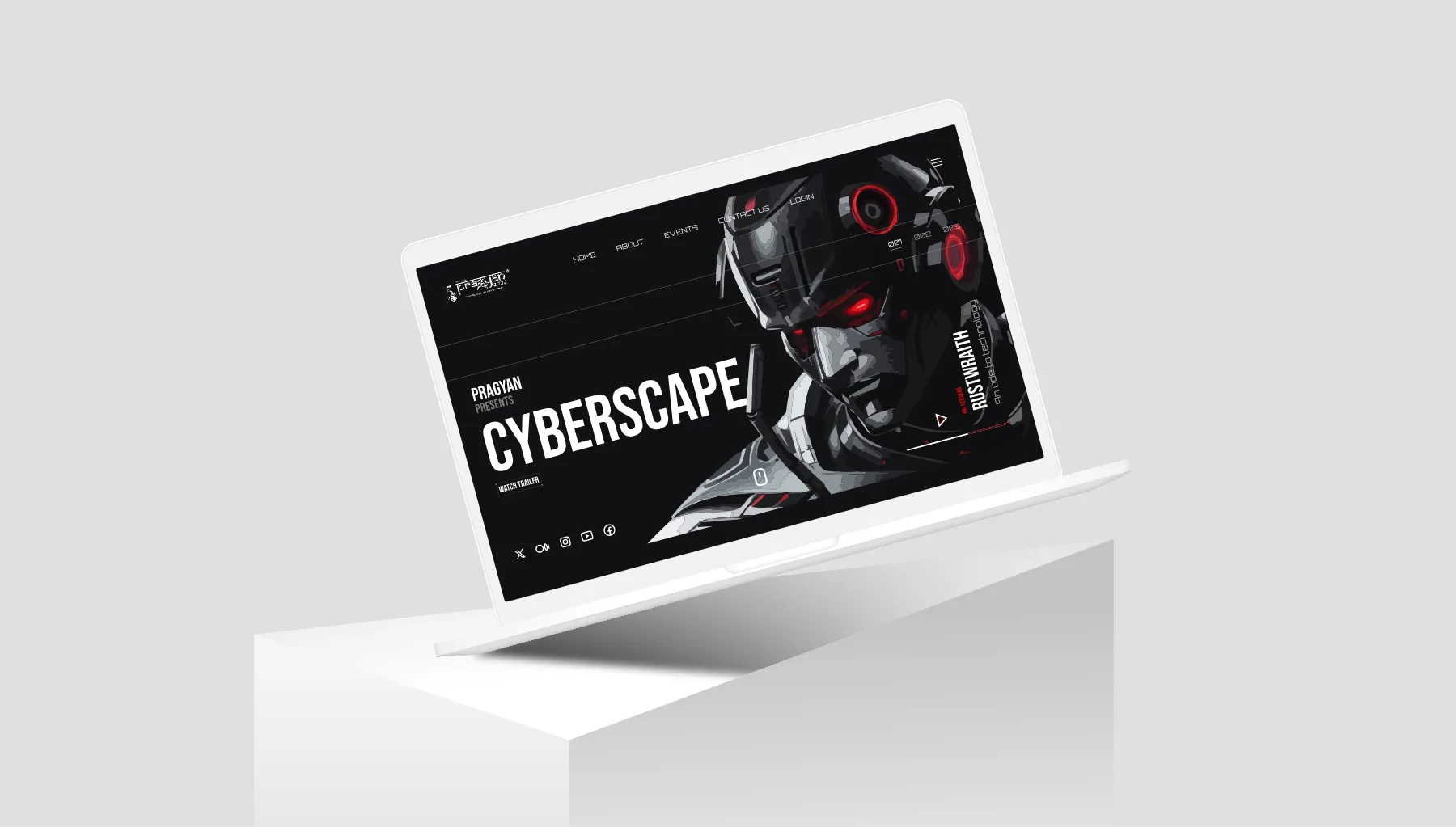 Cyberscape: Pragyan techno-fest landing page
